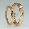 Verighete din Aur 18k sau Platina cu Diamant Triangle - model v1629