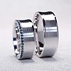 Verighete Barcuta din Aur 18k sau Platina cu Diamante Albastre - model v170
