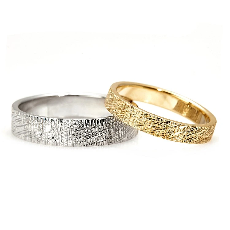 Verighete din Aur 18k sau Platina Model Scoarta Copac - model v191