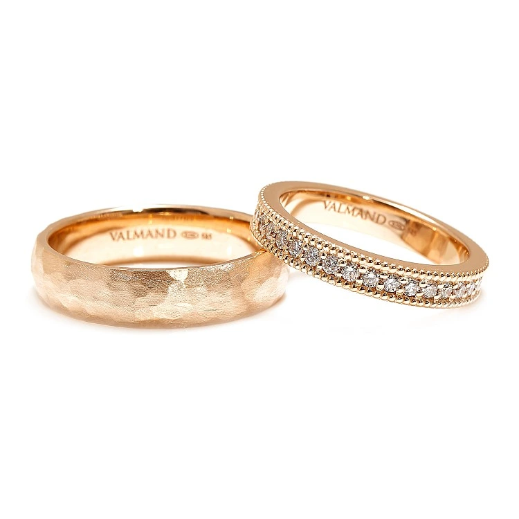 Verighete Custom din Aur 18k sau Platina cu Diamante - model v197