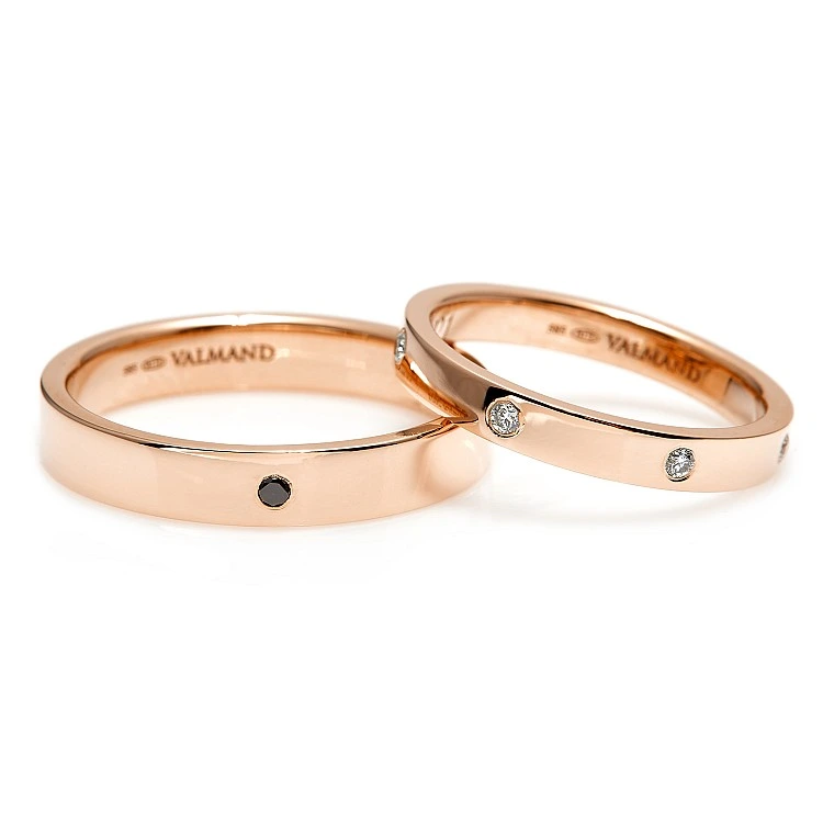 Verighete din Aur 18k sau Platina cu Diamante - model v2979