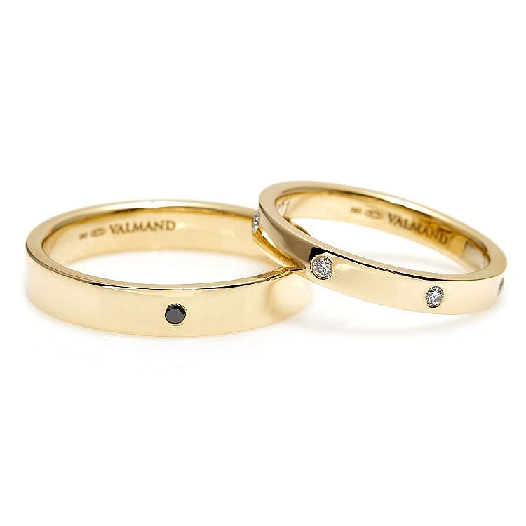 Verighete din Aur 18k sau Platina cu Diamante - model v2979