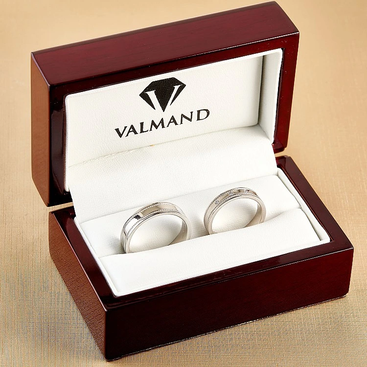 Verighete din Aur 18k sau Platina cu Diamante - model v324.1