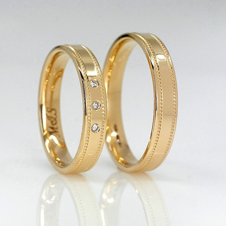 Verighete din Aur 18k sau Platina cu Diamante - model v324.1