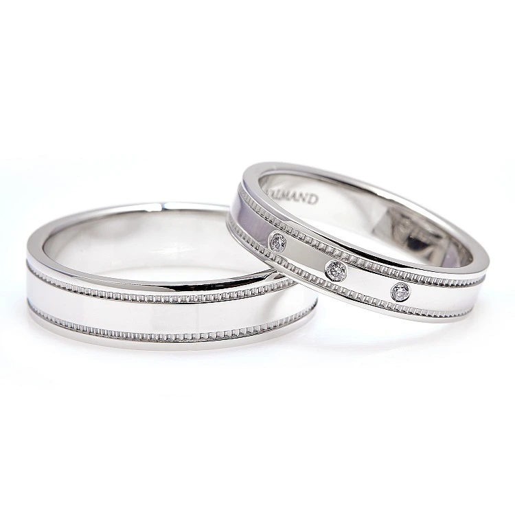 Verighete din Aur 18k sau Platina cu Diamante - model v324.1