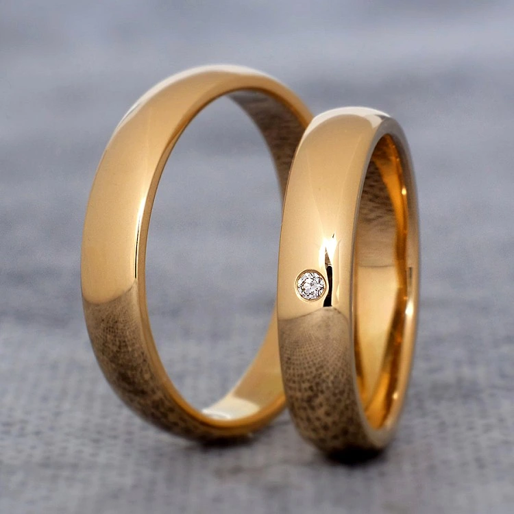 Verighete din Aur 18k sau Platina cu Diamant - model v352