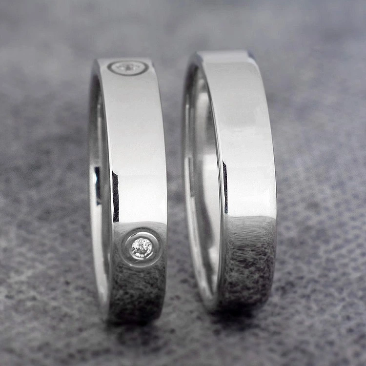 Verighete din Aur 18k sau Platina cu Diamant - model v363
