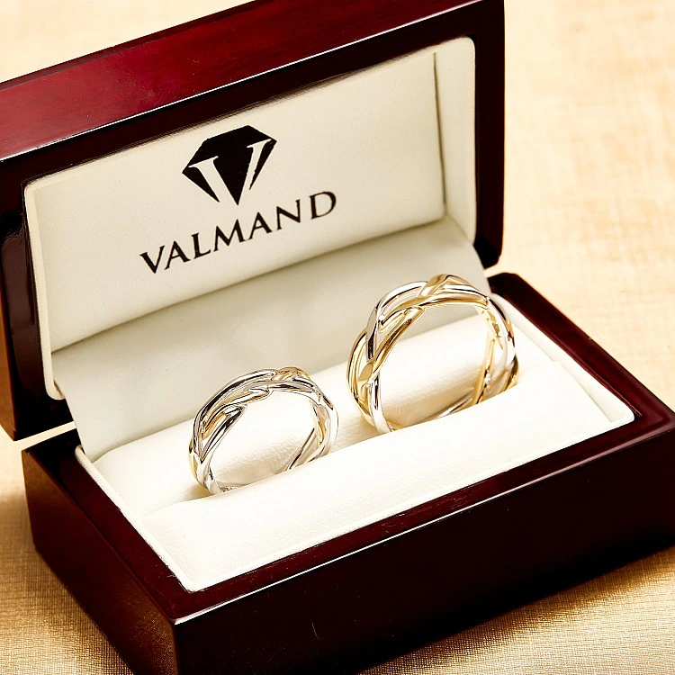 Verighete Model Nod Celtic din Aur 18k Bicolor - model v3981