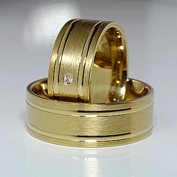 Verighete din Aur 18k cu Diamant - model v426 Verighete din Aur 18k cu Diamant - model v426