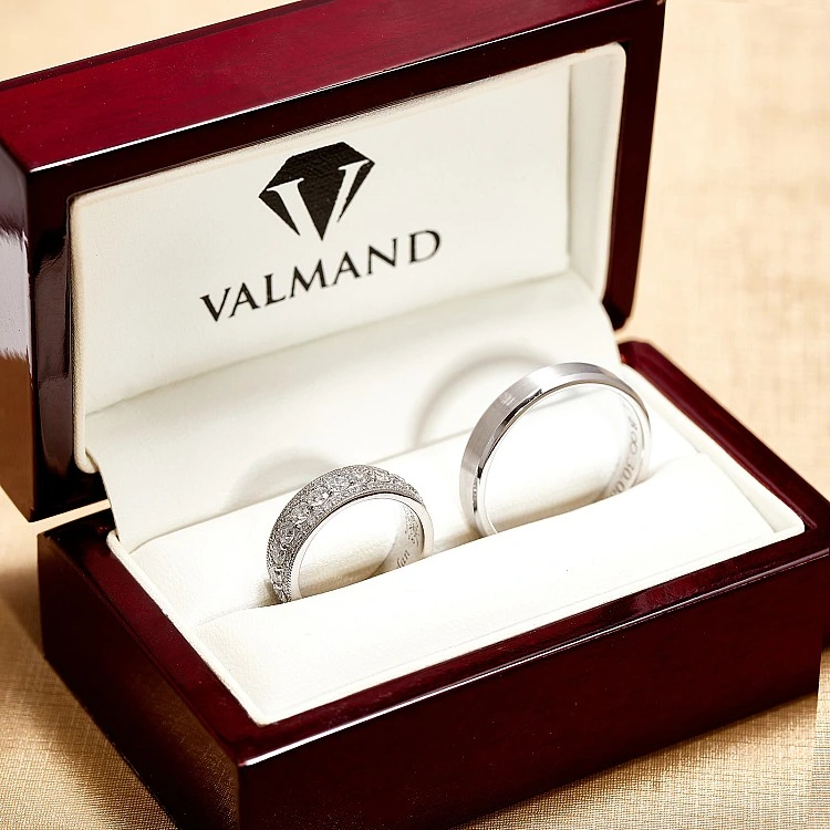 Verighete Full Stone din Aur 18k sau Platina cu Diamante - model v4688