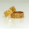 Verighete din Aur 18k sau Platina Profil Drept cu Model Venetian - model v6193