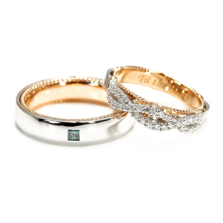 Verighete Model Verragio din Aur 18k sau Platina cu Diamante - model v755