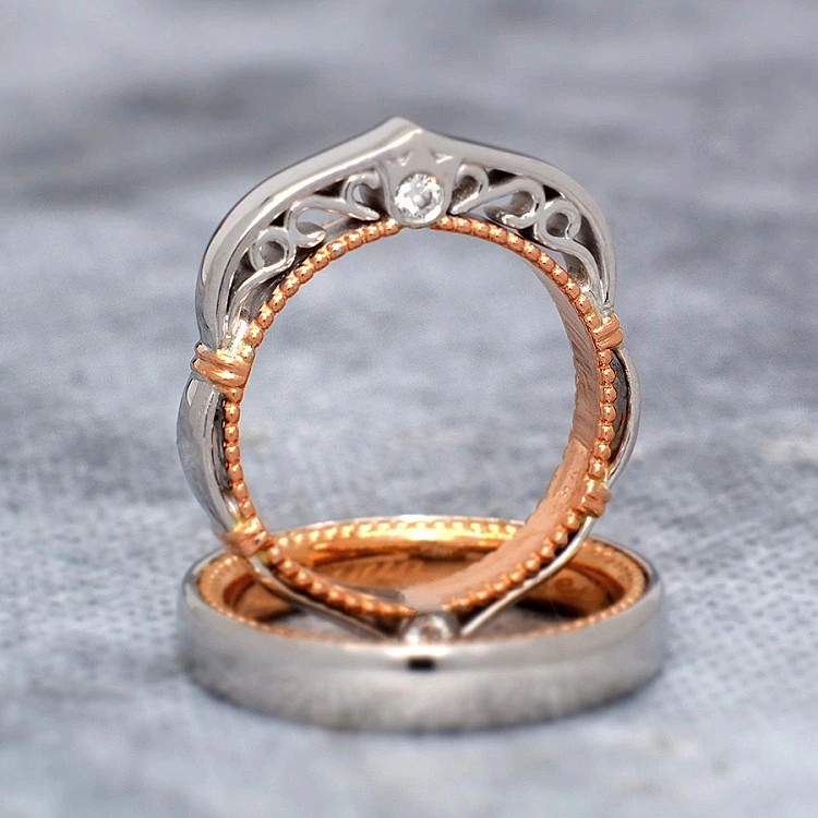 Verighete Model Verragio din Aur 18k sau Platina cu Diamante - model v755