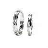 Verighete Moderne cu Margini Tesite din Aur 18k sau Platina cu Diamante - model v925