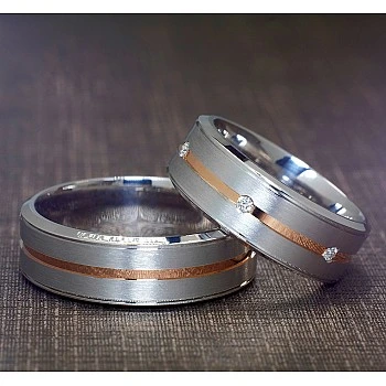 Verighete din Aur 18k cu Diamante - model v940