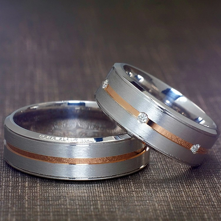 Verighete din Aur 18k cu Diamante - model v940