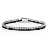 Bratara tennis din Aur cu Diamante negre si diamante incolore - model br2227