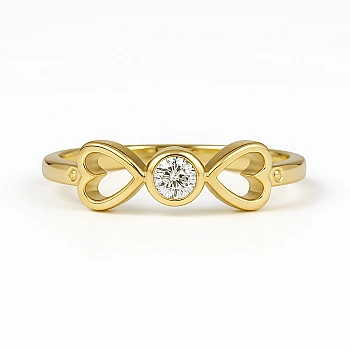 Inel de logodna sau aniversar din Aur 18k sau Platina cu Diamant Incolor 0.15ct - 0.25ct - model i817