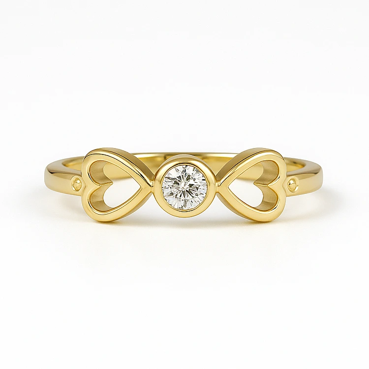 Inel de logodna sau aniversar din Aur 18k sau Platina cu Diamant Incolor 0.15ct - 0.25ct - model i817